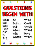 Question Words Posters With Color and Style Choices DOLLAR DEAL