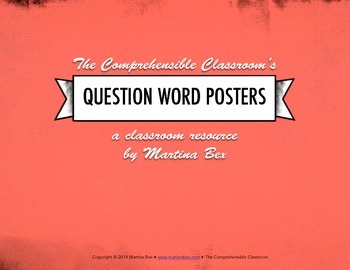 Preview of Question Words posters in Spanish