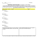 Question and Answer Notetaking Template