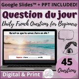 Question du jour - 45 Daily Warm Up French Questions for B