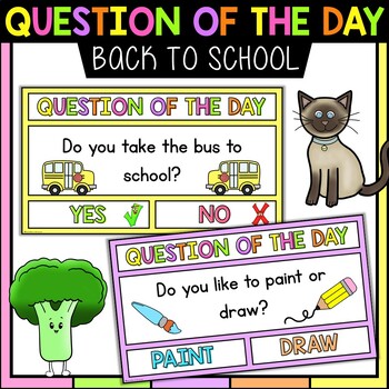 Preview of Morning Question of The Day | Back to School Freebie