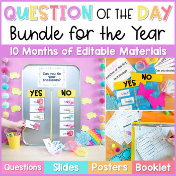 Preview of Question of the Day 10 Month Bundle - Morning Meeting Conversation Starters