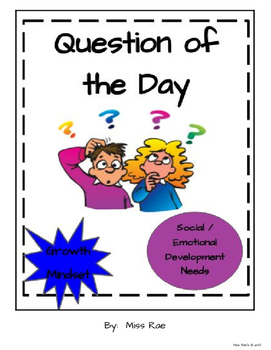 Preview of Question of the Day 45+ Social Emotional Behavior Mindfulness