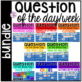 Preview of Question of the Day Bundle for Preschool, Pre-K, and Kindergarten
