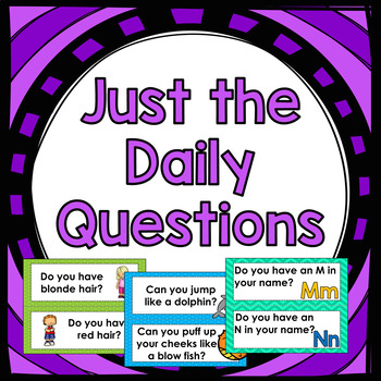 Preview of Question of the Day with Gross Motor and Language Development -  GROWING bundle