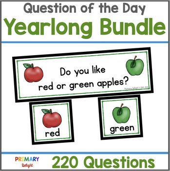 Question of the Day Graphing Questions Yearlong Bundle | Preschool ...