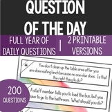 Question of the Day- Life Skills Special Education High Sc