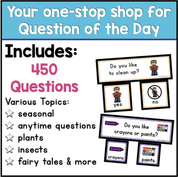 Question of the Day for Preschool PreK and Kindergarten 450+ Question ...