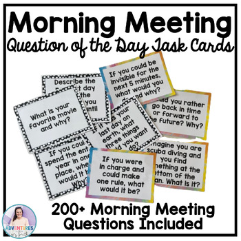 Preview of Question of the Day/ Morning Meeting Discussion Questions