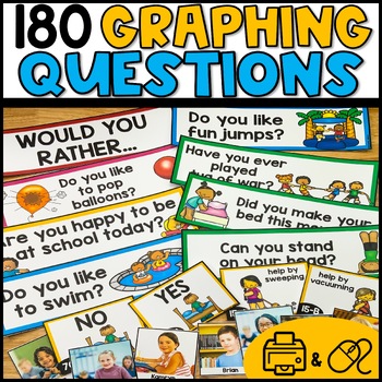 Preview of Question of the Day Slides Graphing Pictures Cards Would you Rather Data Math