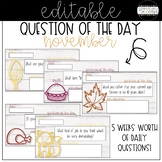 Question of the Day - November - Editable!