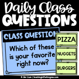 Year Long Question of the Day Editable Morning Meeting Activities
