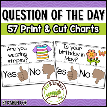 Preview of Question of the Day Preschool, Pre-K, Kindergarten Graphs