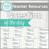 Question of the Day Prompt Notebook For Preschool and Kind