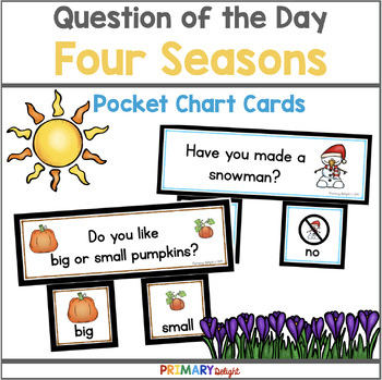 Preview of 120 Questions of the Day for Seasons | Graphing and Attendance Questions PreK