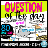 Question of the Day Slides| Digital Open Ended Question l 