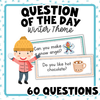 Preview of Question of the Day | Winter Theme | Graphing Question | 60 Yes / No Questions