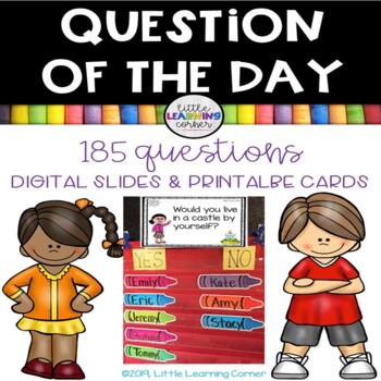 Preview of Question of the Day - Yes No Questions - DIGITAL and PRINTABLE