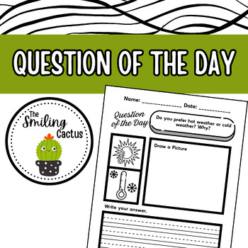 Preview of Question of the Day - a fun and easy way to journal!
