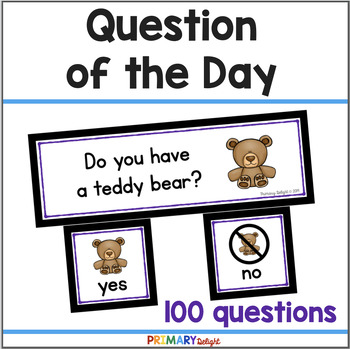 Preview of Question of the Day Preschool & Kindergarten with 100 Question of the Day Cards