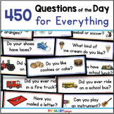450 Attendance Questions of the Day Preschool for Spring S