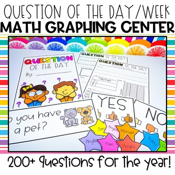 Preview of Question of the Day or Week | Math Graphing Station | K-1 Graphing
