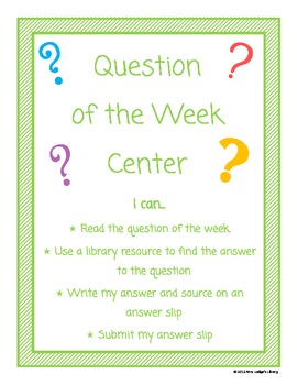 The question of the week