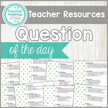 Question of the day prompt notebook by Erin Holleran | TpT