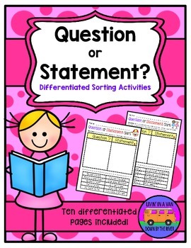 Preview of Question or Statement Sort - Differentiated Worksheets and EASEL Activities