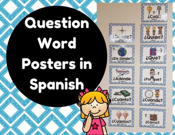 Preview of Question word posters in Spanish (Carteles de preguntas)