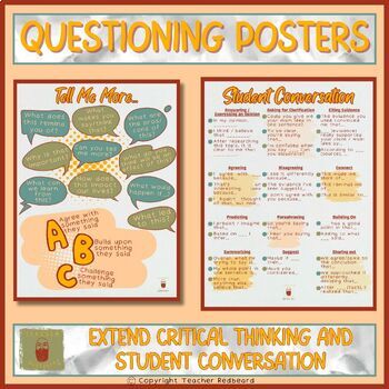 Preview of Questioning Posters: Extend Critical Thinking and Student Conversation