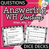 WH Questions Speech Therapy Game: Answering When, Why, and