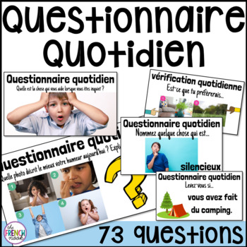 Preview of Questionnaire Quotidien French discussion daily check-in prompts