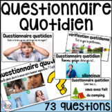 Questionnaire Quotidien French discussion daily check-in prompts