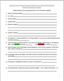 Questionnaire- Students Receiving or Being Evaluated for S