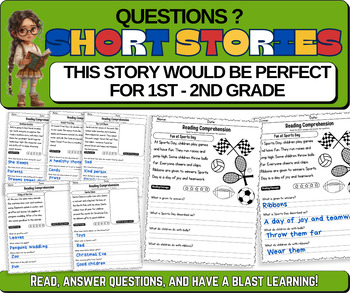 Preview of Questions Short Stories: Enhancing Critical Thinking Skills for 1st-2nd Graders