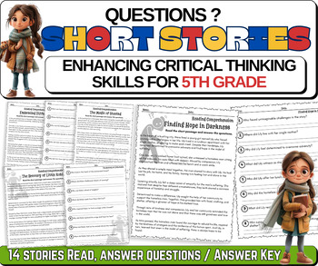 Preview of Questions Short Stories: Enhancing Critical Thinking Skills for for 5th grade
