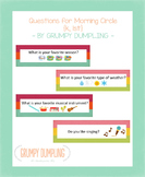 Questions for Morning Circle {K, 1st}