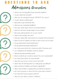 Editable Questions to Ask Admissions Counselors