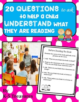 Preview of Questions to Ask When Reading!! (Comprehension Questions)