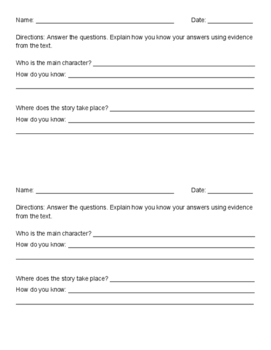 Questions to Use with Any Book - 1/2 sheets back to back by Trulie Good