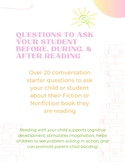 Questions to ask Before, During, & After Reading | Small G