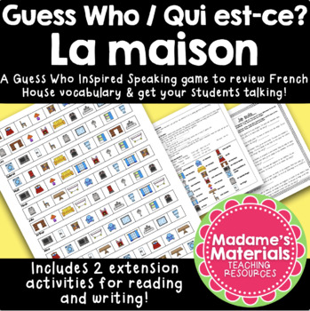 Qui est-ce? / Guess Who Speaking Game to Review French House ...