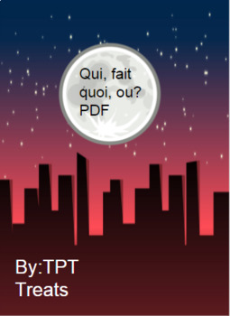 Preview of Qui, fait quoi, ou? PDF
