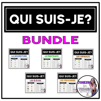 Preview of Qui suis-je? BUNDLE Guess Who? Centres Stations Core French Immersion Pre A1