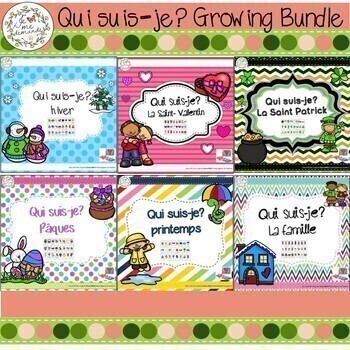 Preview of Qui suis-je? BUNDLE (FRENCH Guess Who Oral Language Game)