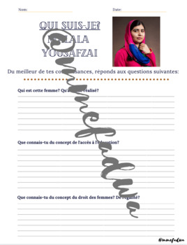 Preview of Qui suis-je ? Malala Yousafzai
