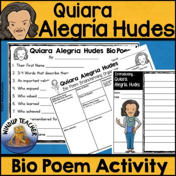 Preview of Quiara Alegría Hudes Biography Poem Activity and Writing Paper