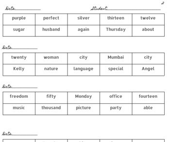 Preview of Quick 2 Syllable Assessments, Progress Monitoring