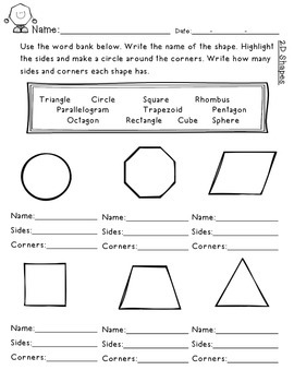 Two Dimensional Shapes - Math Quiz